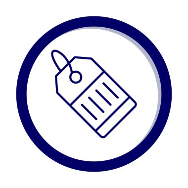 Fiyat Etiketi simgesi, vektör illüstrasyonu basit tasarım