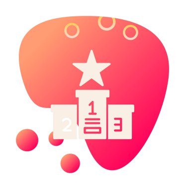 Podyum Şampiyonası ikon vektör illüstrasyonu