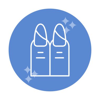 iki çivi web simgesi, vektör illüstrasyonu 