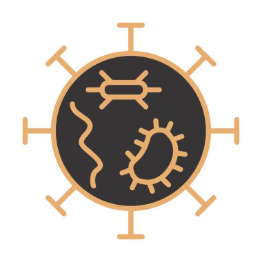 covid-19 parçacık işareti, vektör çizimi, virüs simgesi