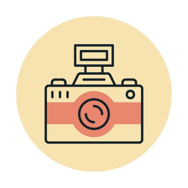 fotoğraf makinesi ikon vektör illüstrasyonu                      