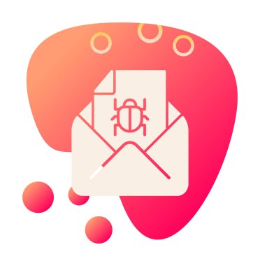 Basit çöp posta harfi simgesi, vektör illüstrasyonu