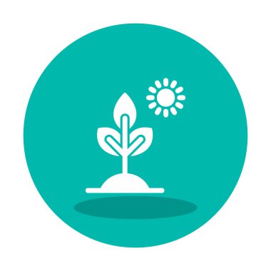 Biyoloji Bitki ana hatları simgesi beyaz arkaplanda izole edildi