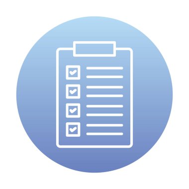 Kontrol Listesi web simgesi, vektör illüstrasyonu 