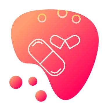 ilaç yassı ikonu, kapsüller, haplar            