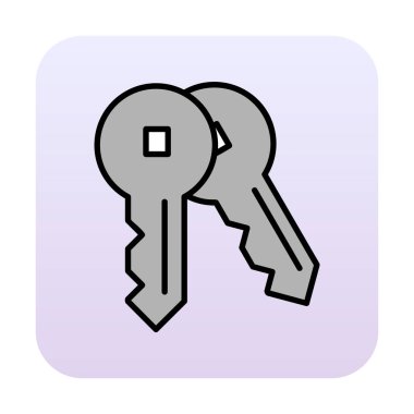 anahtar simgesi. düz dizayn. vektör illüstrasyonu 