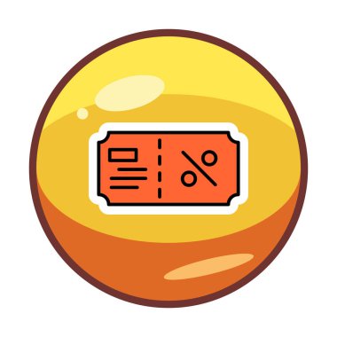 Hediye çeki web simgesi, vektör illüstrasyonu 