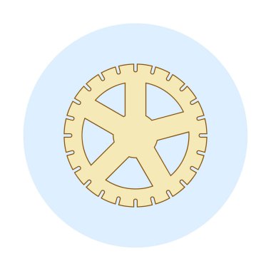 Lastik yassı vektör simgesi beyaz arkaplanda izole edildi