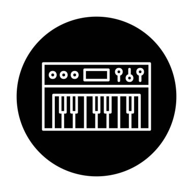 düz basit Synthesizer simge vektör illüstrasyon tasarımı