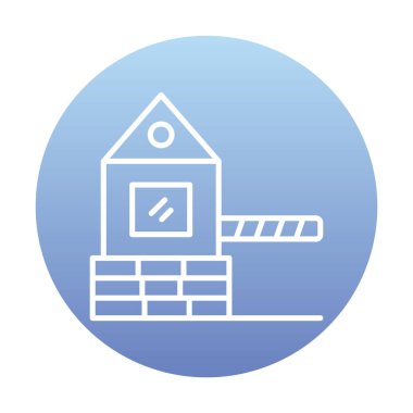 Askeri Bariyer simgesinin vektör çizimi 