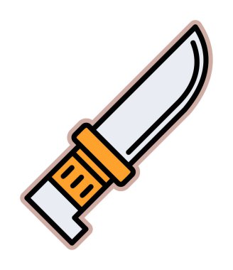 Beyaz arka plan üzerinde izole bıçak simge vektör  