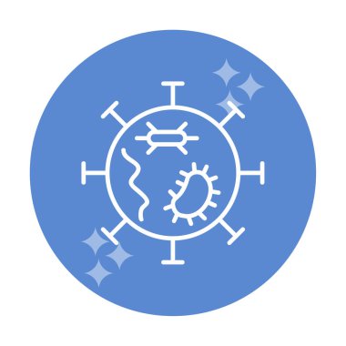 covid-19 parçacık işareti, vektör çizimi, virüs simgesi