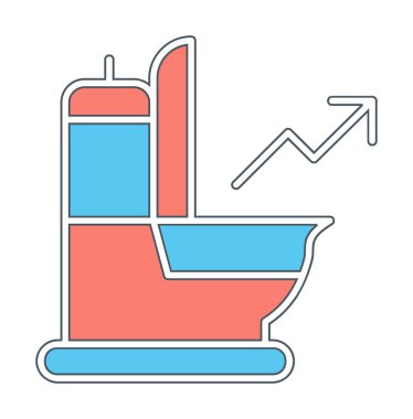 Ok simgesi vektör illüstrasyonlu idrar 