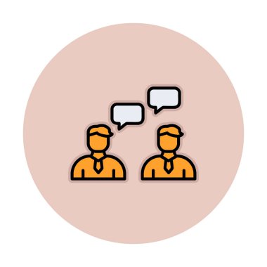 Basit Çalışma İletişim simgesi, vektör illüstrasyonu