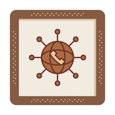 Basit ağ simgesi, vektör illüstrasyonu