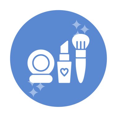 Makyaj araçları web simgesi, vektör illüstrasyonu