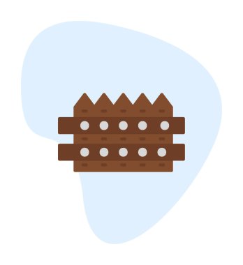 çit web simgesi, vektör çizim 