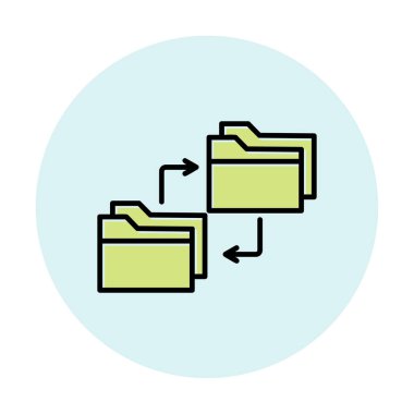 Basit Veri Kopyalama simgesi, vektör illüstrasyonu