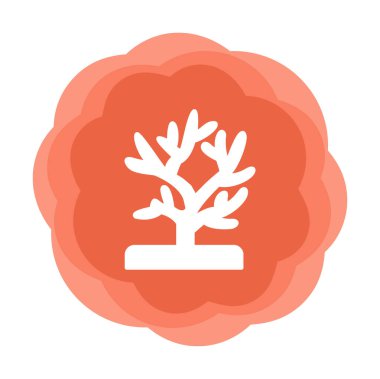 Mercan simgesi vektör illüstrasyonu