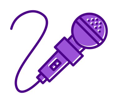 mikrofon web simge vektör çizim           