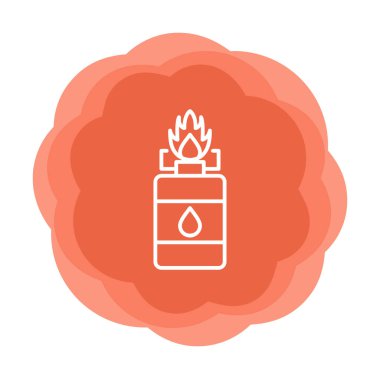 düz Kamp Gaz ikonu vektör çizimi 