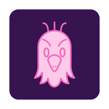 düz papağan baş vektör çizimi