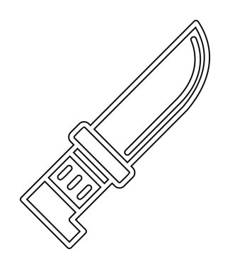 Beyaz arka plan üzerinde izole bıçak simge vektör  