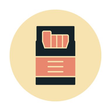 Sigara Kutusu Web simgesi, vektör illüstrasyonu 