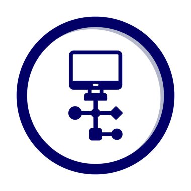 Çalışma akışı simgesi tasarımı, vektör illüstrasyonu                            