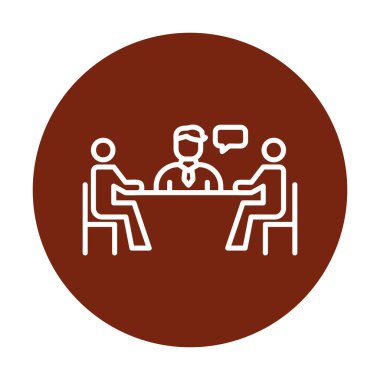 Basit iş Buluşma simgesi, vektör illüstrasyonu