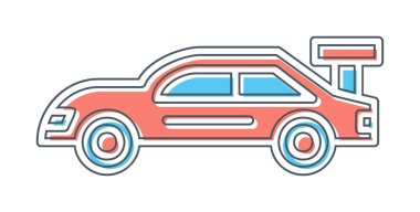 Modern Yarış Arabası simgesi, vektör illüstrasyon tasarımı