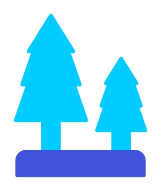 Orman ikonu vektör illüstrasyonu 