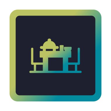 Basit ziyafet simgesi, vektör illüstrasyonu