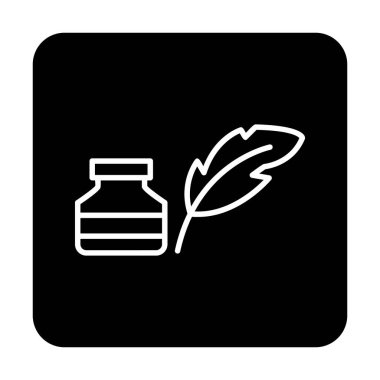 Quill ve Ink vektör simgesi