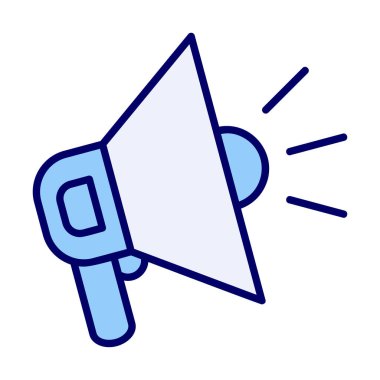 megafon ikonu. Hoparlör vektör illüstrasyonu. düz dizayn