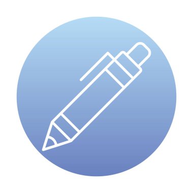 Kalem simgesi, vektör illüstrasyonu. düz tasarım biçimi 