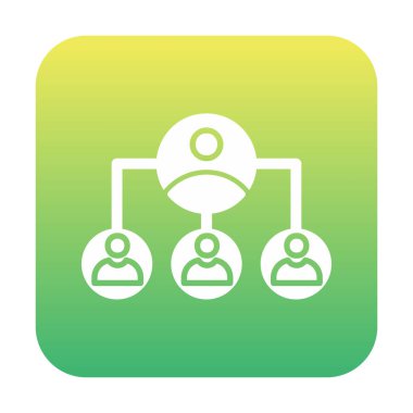 Basit Organizasyon hiyerarşisi simgesi, vektör illüstrasyonu