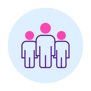 grup insan düz biçim vektör çizimi 