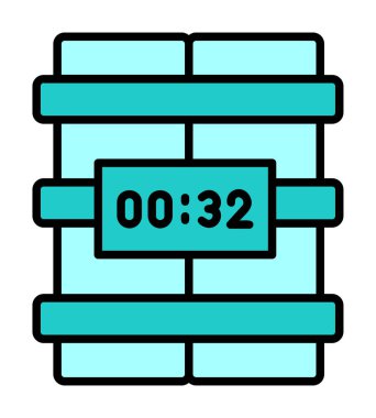 Zaman bombası ikonu vektör illüstrasyonu.