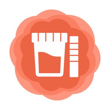 İdrar Test Ağı simgesi, vektör illüstrasyonu