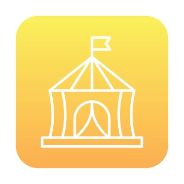 sirk çadırı simge vektör çizim