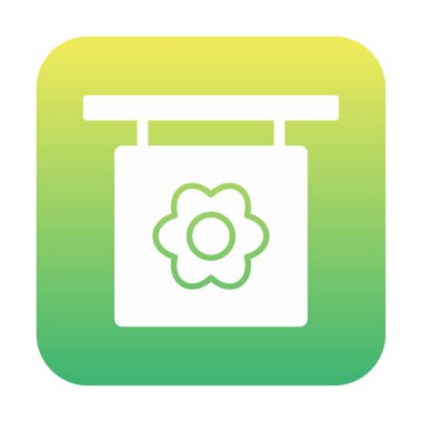 Basit çiçek simgesi, vektör illüstrasyonu