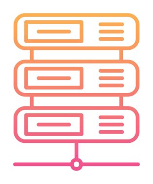 Veri sunucu simgesinin vektör illüstrasyonu 