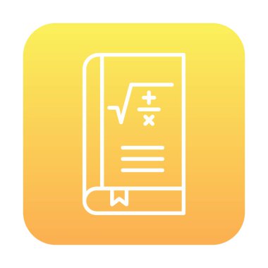 Matematik kitabı. Web simgesi basit illüstrasyon                         