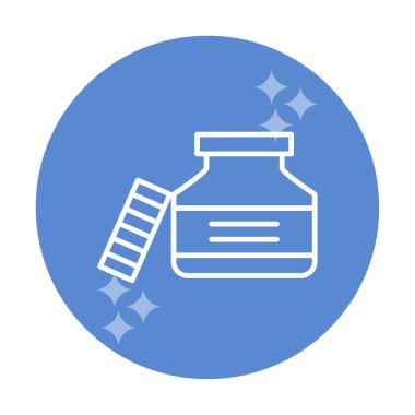 Mürekkep kavanozu simgesinin vektör çizimi 