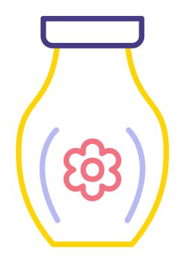 sake in jar simgesi, düz vektör illüstrasyonu