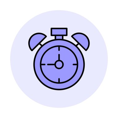 Alarm saati web simgesi, vektör illüstrasyonu