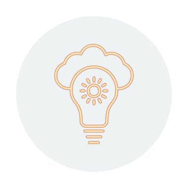 Bulut vektör ikonu. düz biçim 