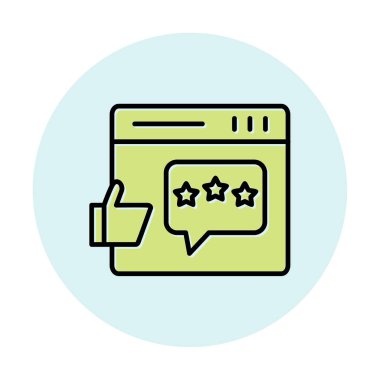 düz geribildirim simgesi vektör çizimi tasarımı