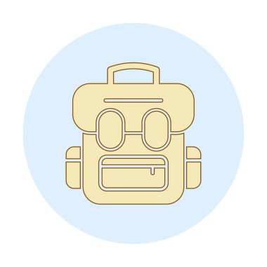 sırt çantası simgesi vektör illüstrasyonu